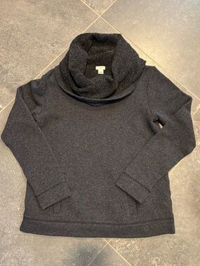 J. Crew Charcoal Funnel Neck Turtleneck Sweater